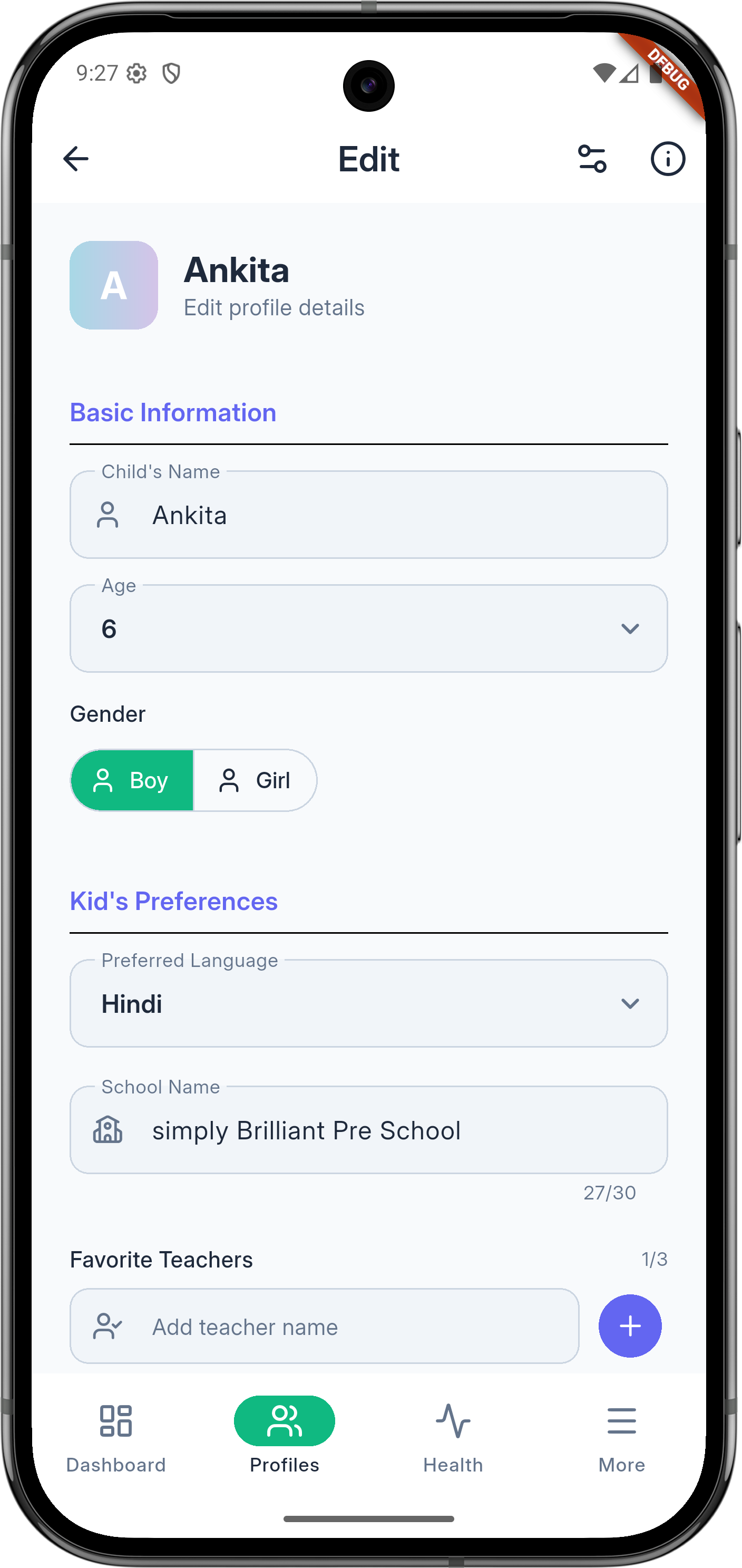 Parent App Screenshot 2